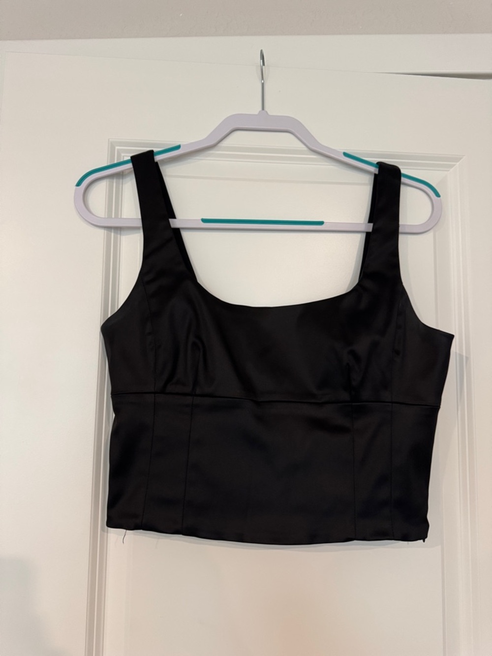 Black Satin Aritzia Tank Top